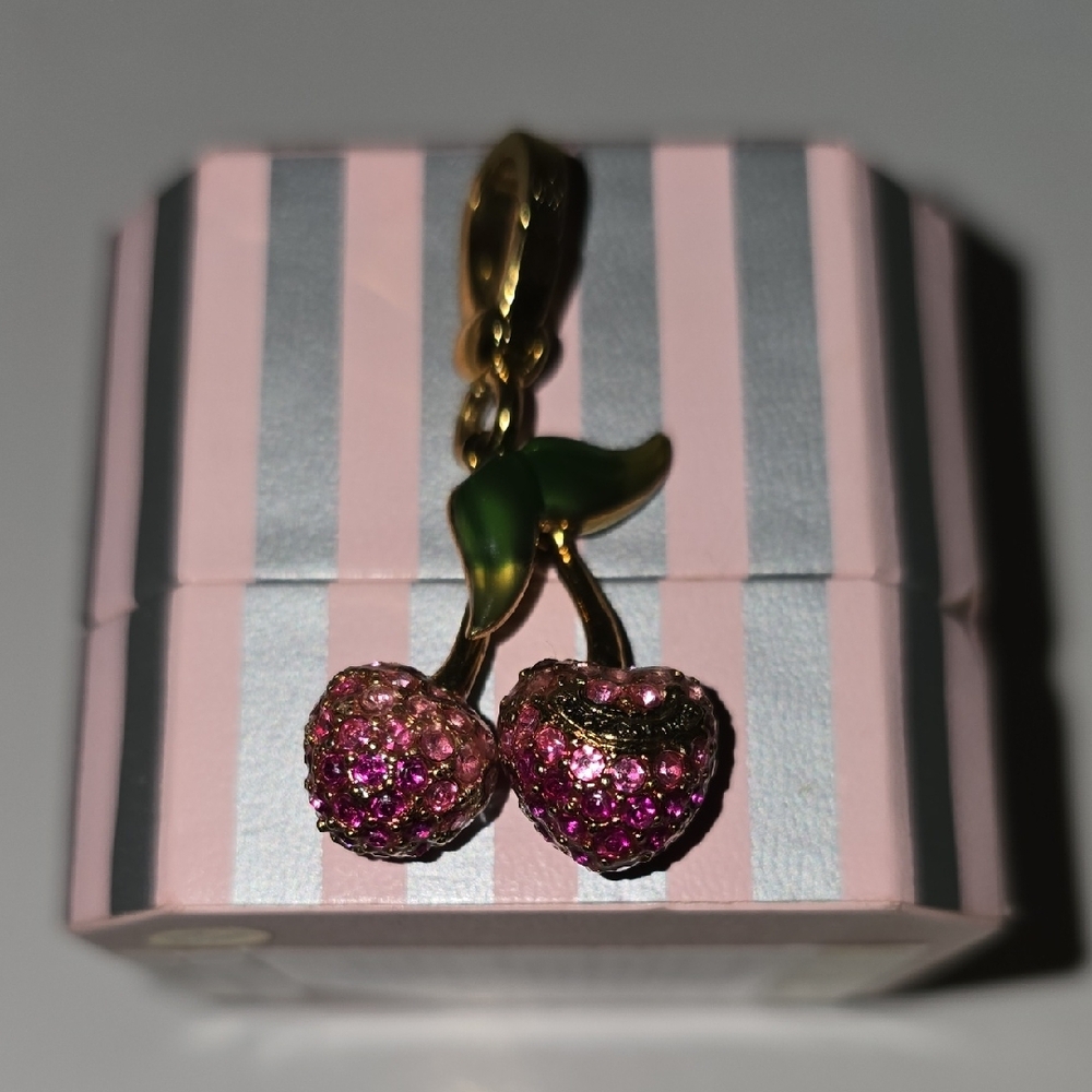 Juicy Couture Pink and Green Cherry Charm